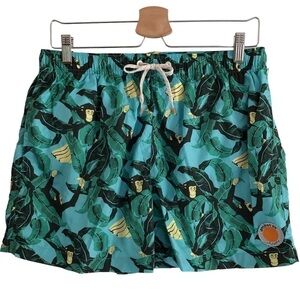 AMBSN California Green Nanner Jungle Swim Trunks Size Medium NWT